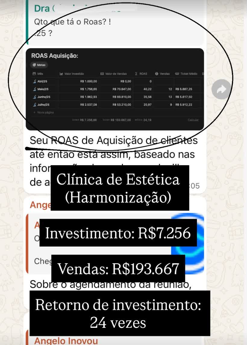 Resultado relatado por Dra. Cinele Azevedo
